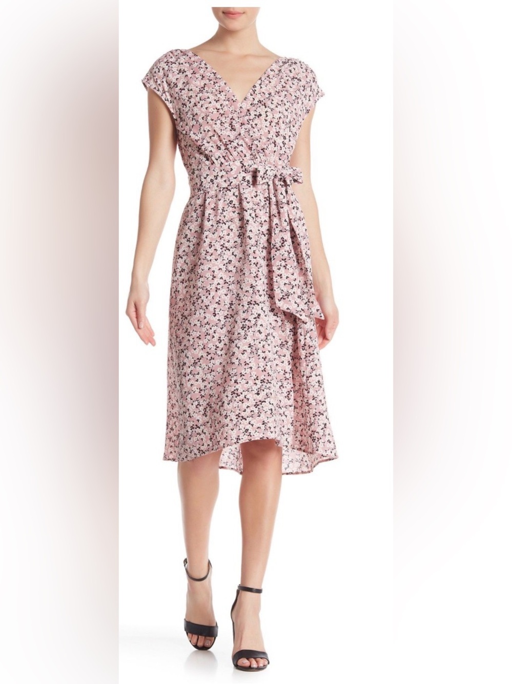 Max Studio floral wrap dress